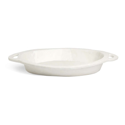 White Oval Serving Dish with Handles