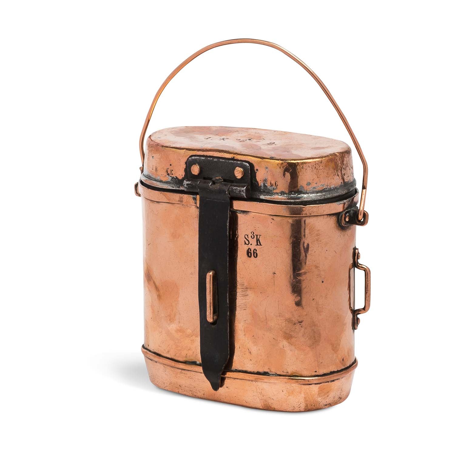 19th c Swedish Military Copper Lunch Pail Eleish Van Breems Home