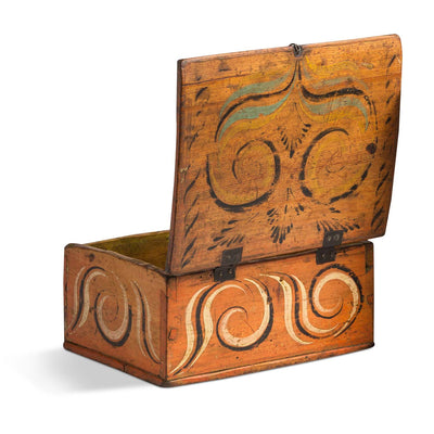 Norwegian Folk Art Painted Box 19th c.