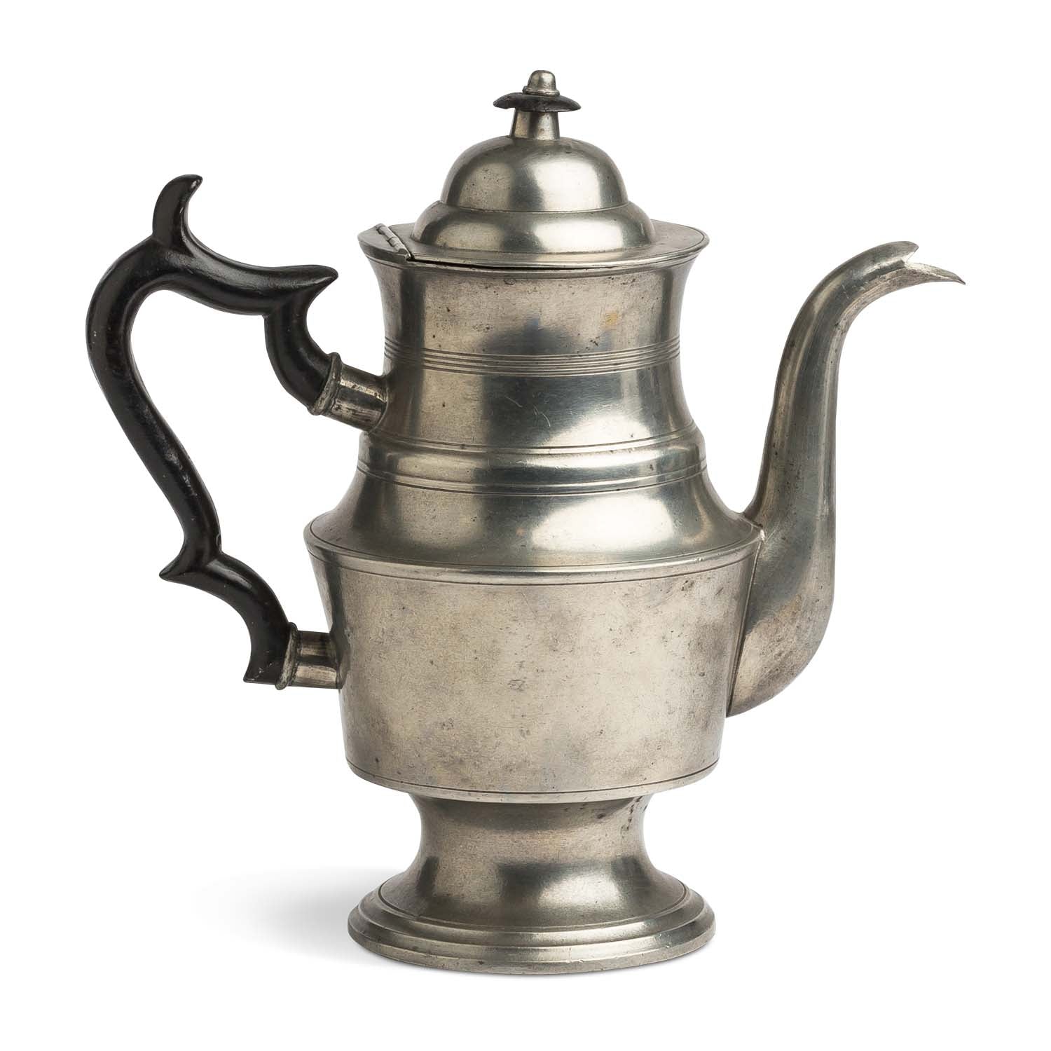 Middletown, Connecticut Pewter Teapot, 19th c Eleish Van Breems Home