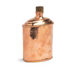 19th c Swedish copper flask w/cork