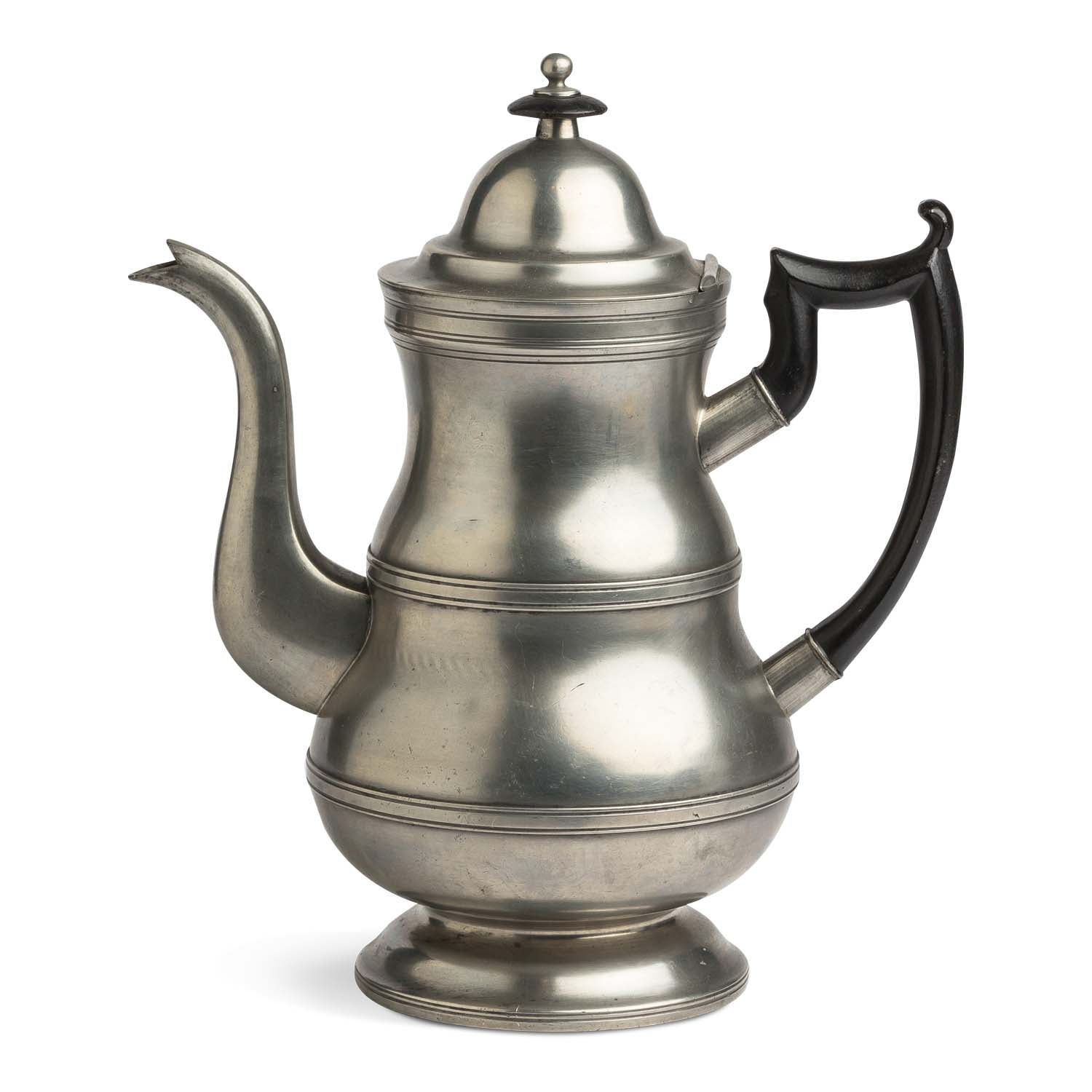 New York Pewter Coffee Pot, ca. 1840