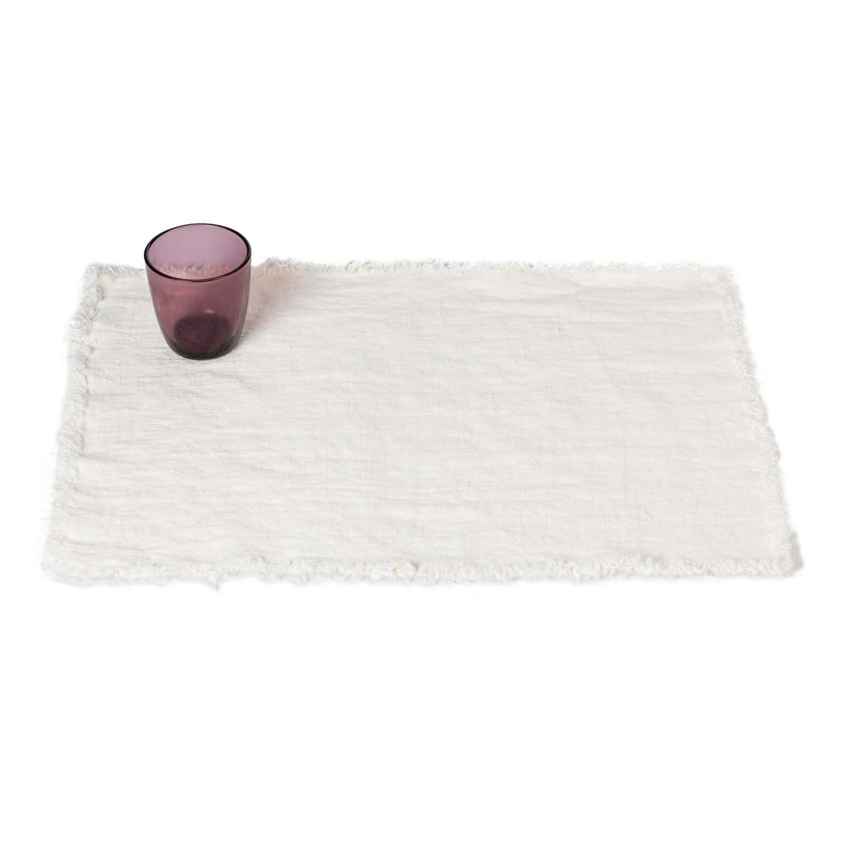 Burlap Fringe 100% Linen Placemat Eleish Van Breems Home