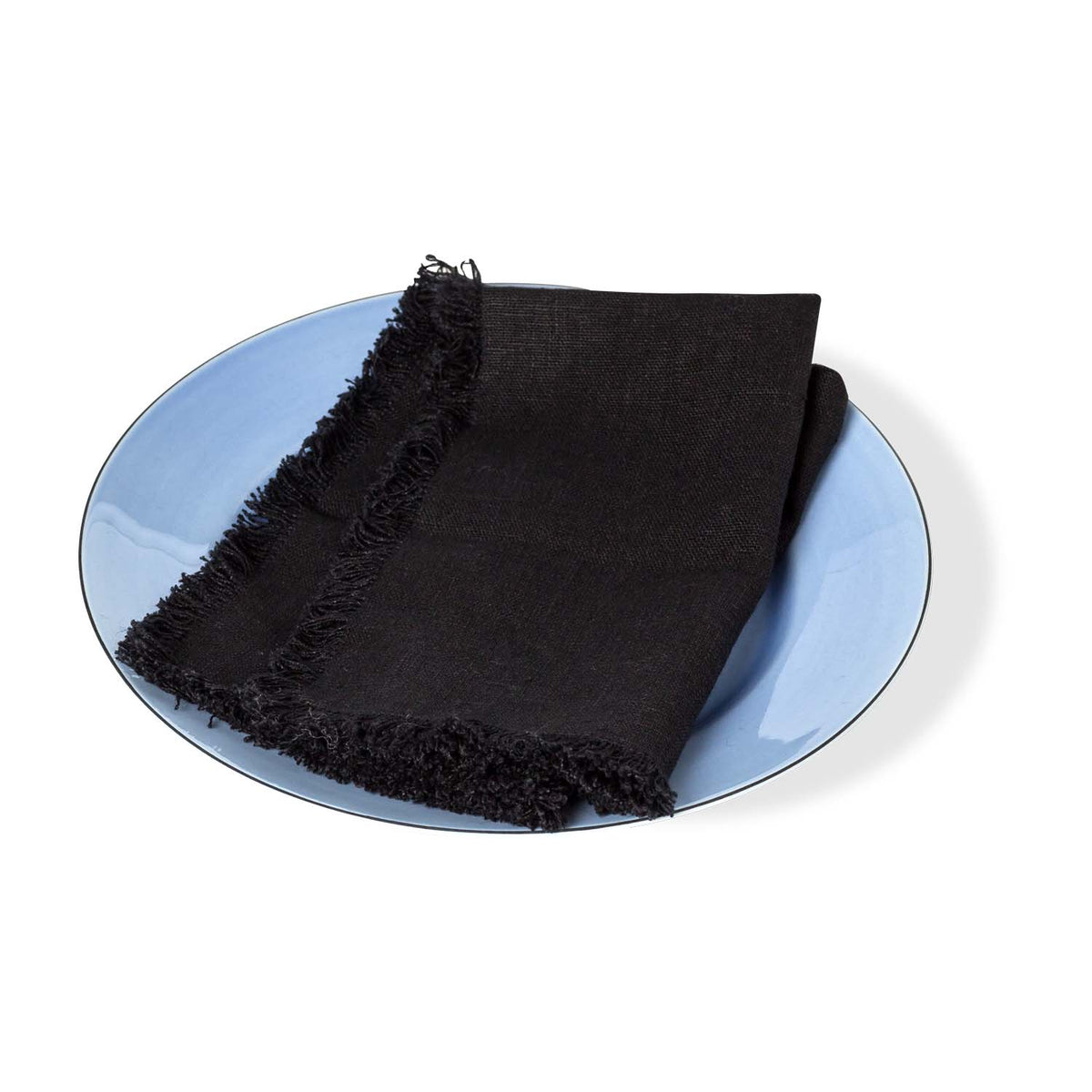 Rustic Fringe 100% Linen Napkins S/4 Eleish Van Breems Home