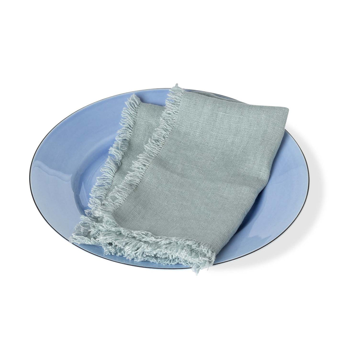 Rustic Fringe 100% Linen Napkins S/4 Eleish Van Breems Home