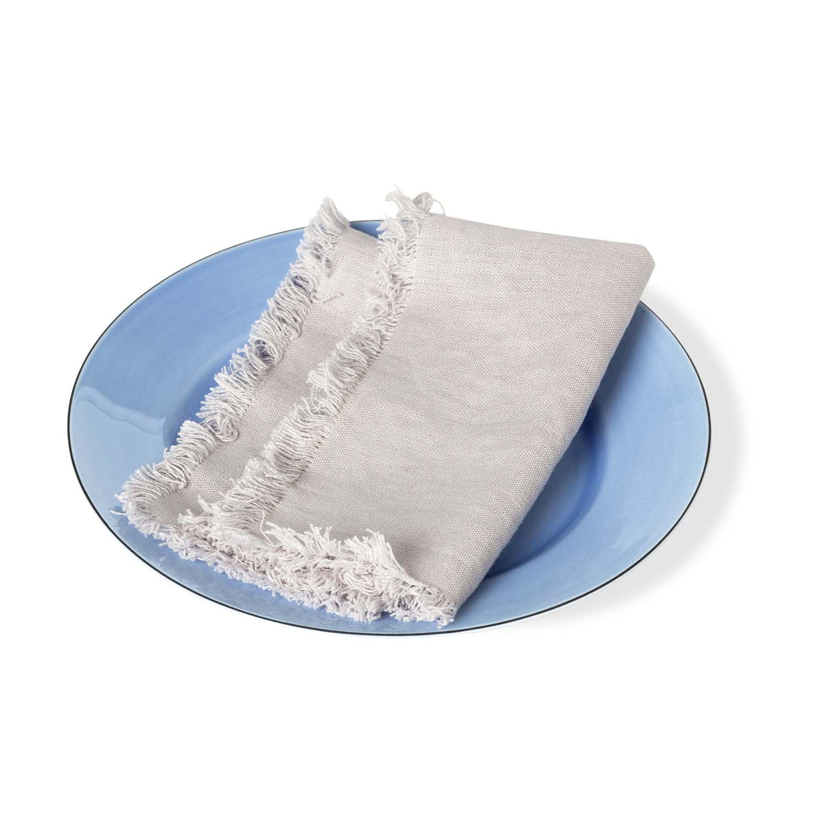 Rustic Fringe 100% Linen Napkins S/4 Eleish Van Breems Home