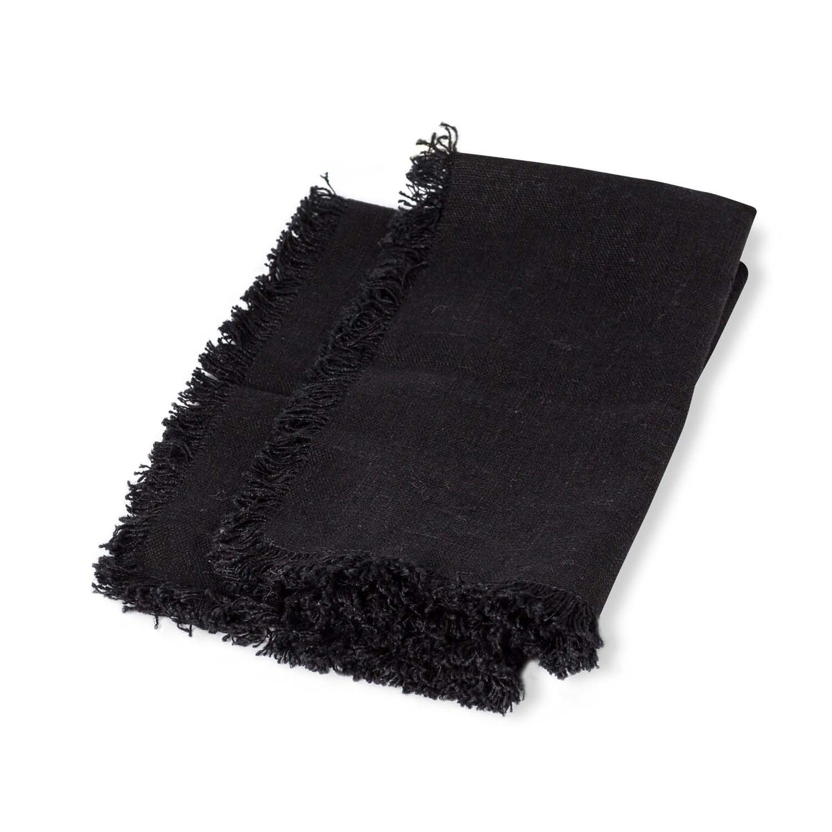 Rustic Fringe 100% Linen Napkins S/4 Eleish Van Breems Home