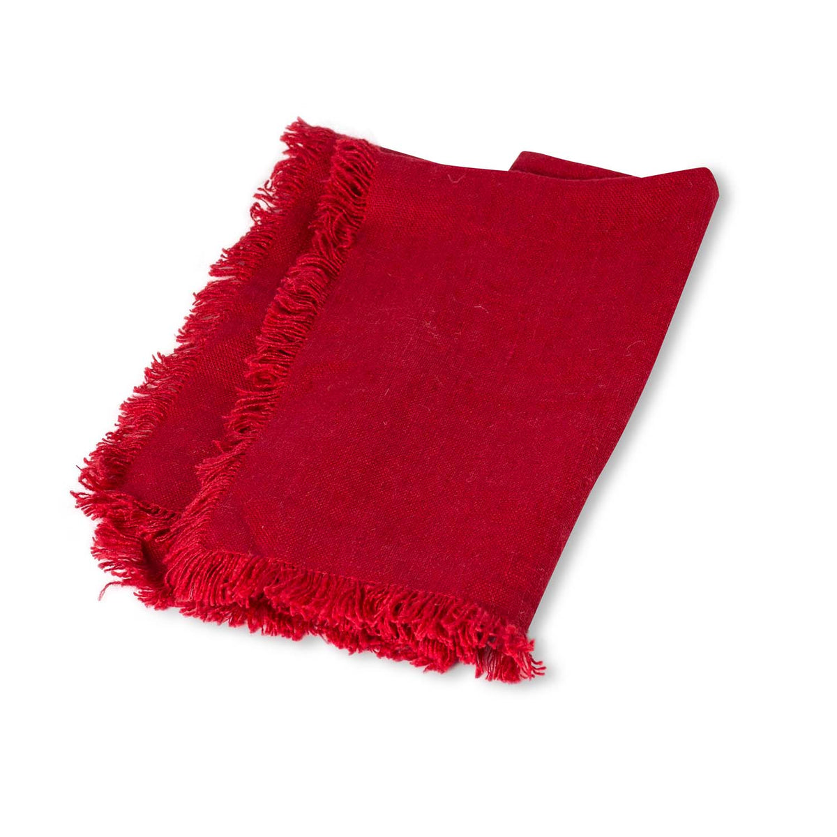 Rustic Fringe 100% Linen Napkins S/4 Eleish Van Breems Home