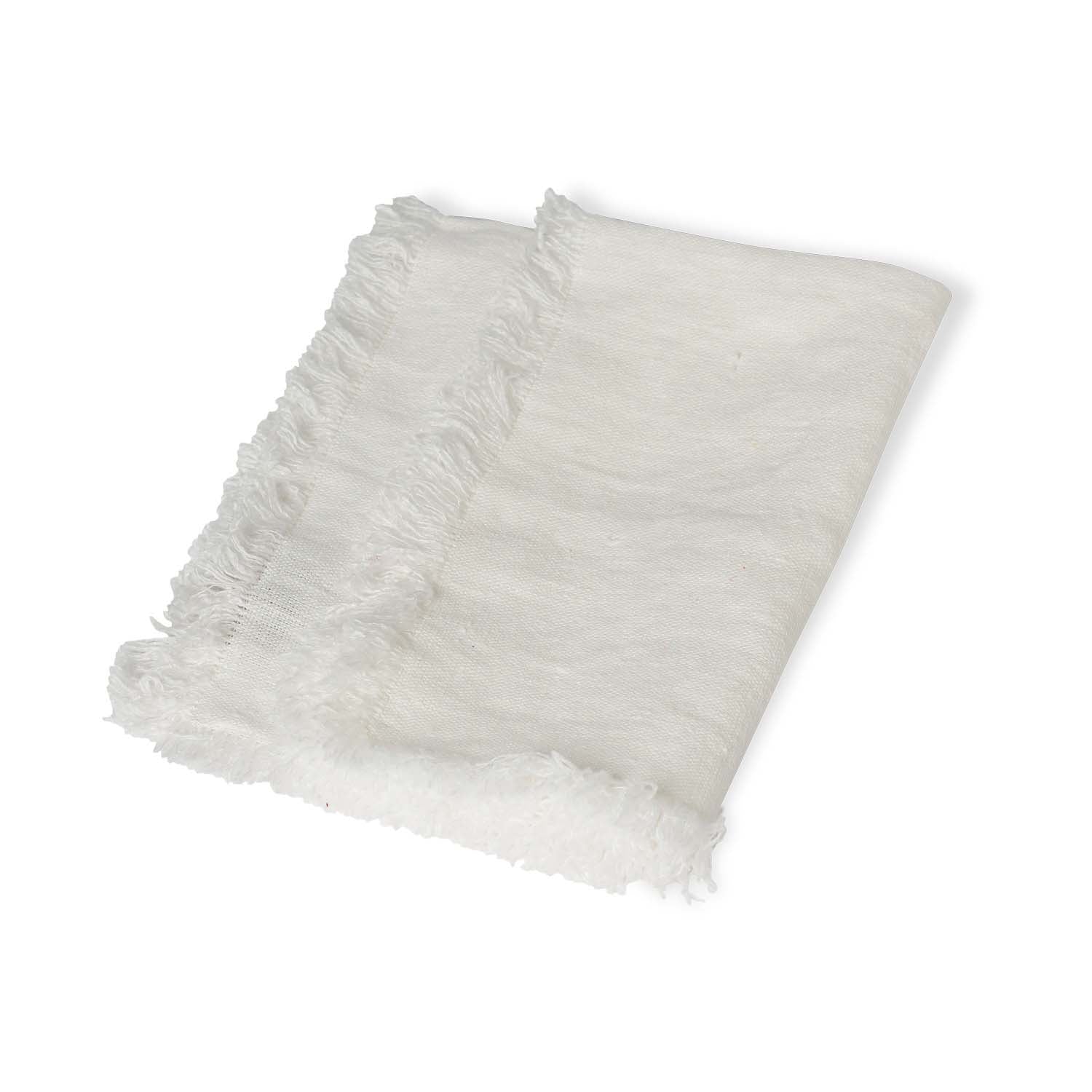 Rustic Fringe 100% Linen Napkins S/4 Eleish Van Breems Home