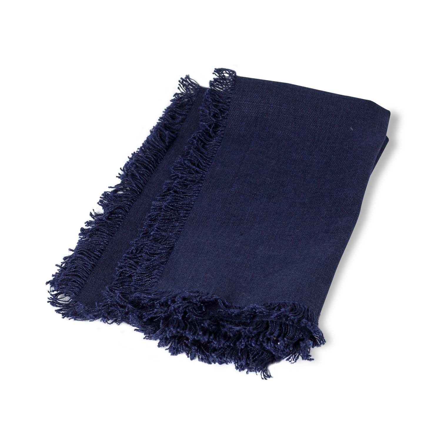 Rustic Fringe 100% Linen Napkins S/4 Eleish Van Breems Home