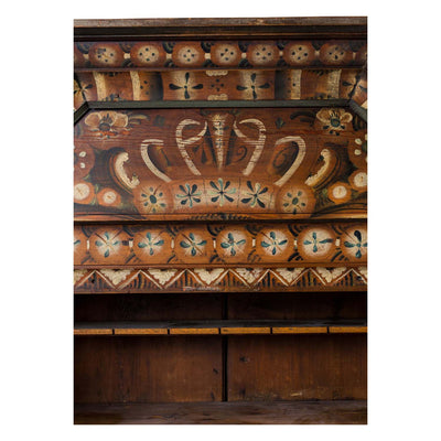 Swedish Dalarna Painted Crown Cupboard, dated 1796