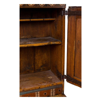 Swedish Dalarna Painted Crown Cupboard, dated 1796