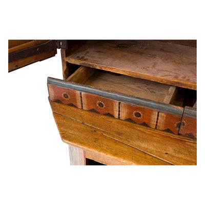 Swedish Dalarna Painted Crown Cupboard, dated 1796