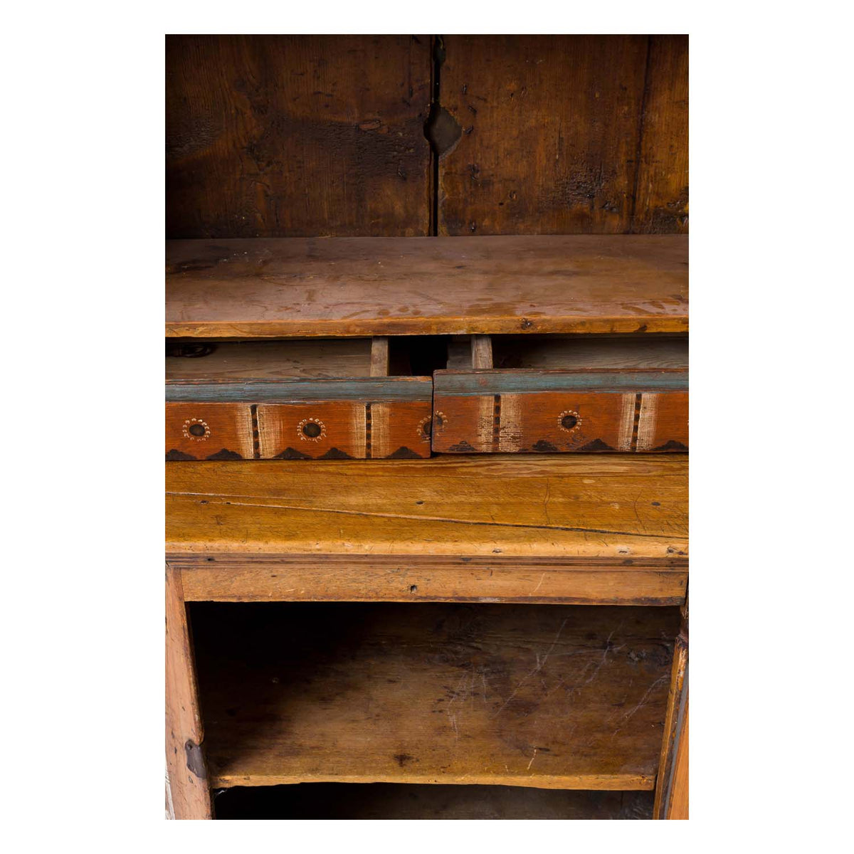 Swedish Dalarna Painted Crown Cupboard, dated 1796 Eleish Van Breems Home