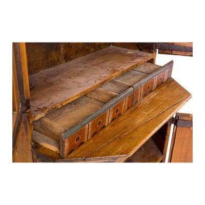 Swedish Dalarna Painted Crown Cupboard, dated 1796