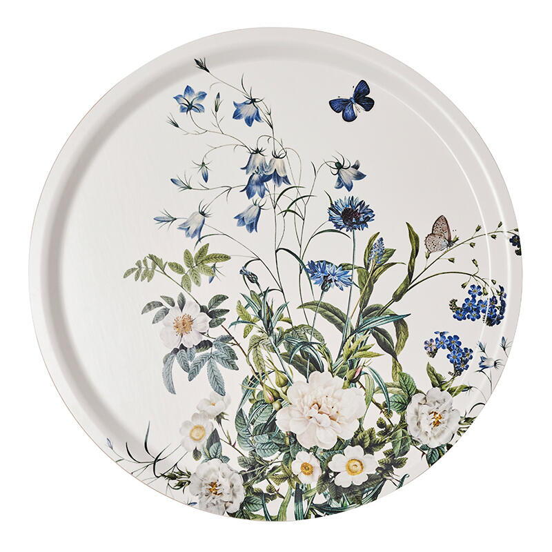 Flower Garden Round Tray