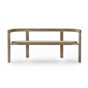 Verellen Rowan Dining Banquette Ash  Bleached Whitewash  Matte Sealer