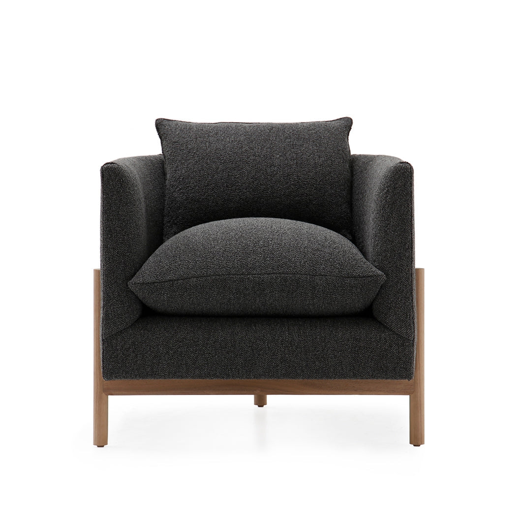 Sullivan Club Chair Base Walnut in Orsetto Cream Eleish Van Breems Home