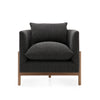 Sullivan Club Chair Base Walnut in  Orsetto Cream