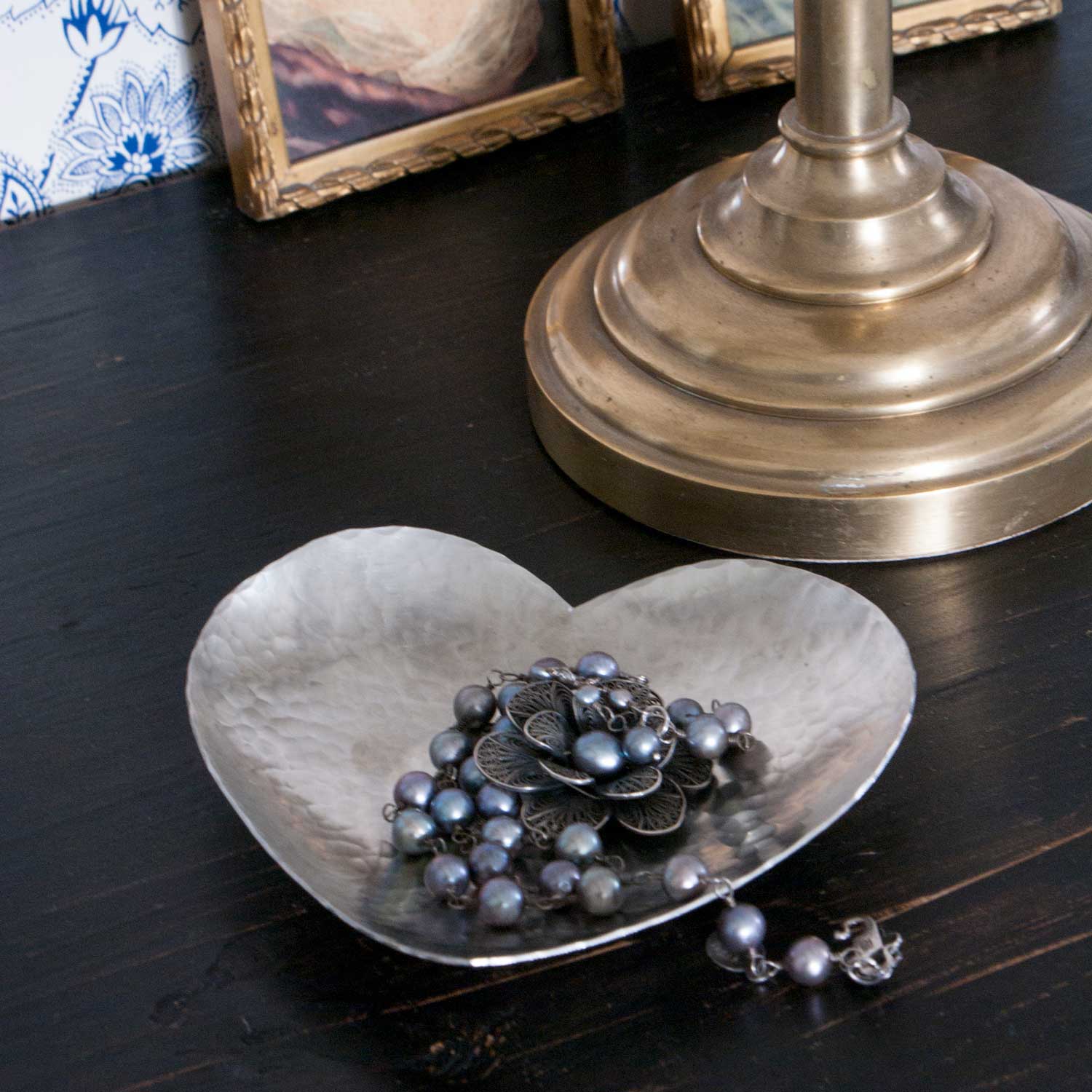Swedish Pewter Heart Bowl Eleish Van Breems Home