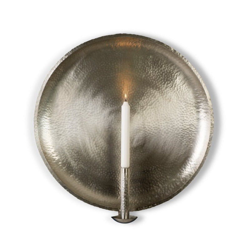 Swedish Raw Pewter Wall Sconce 19.5"