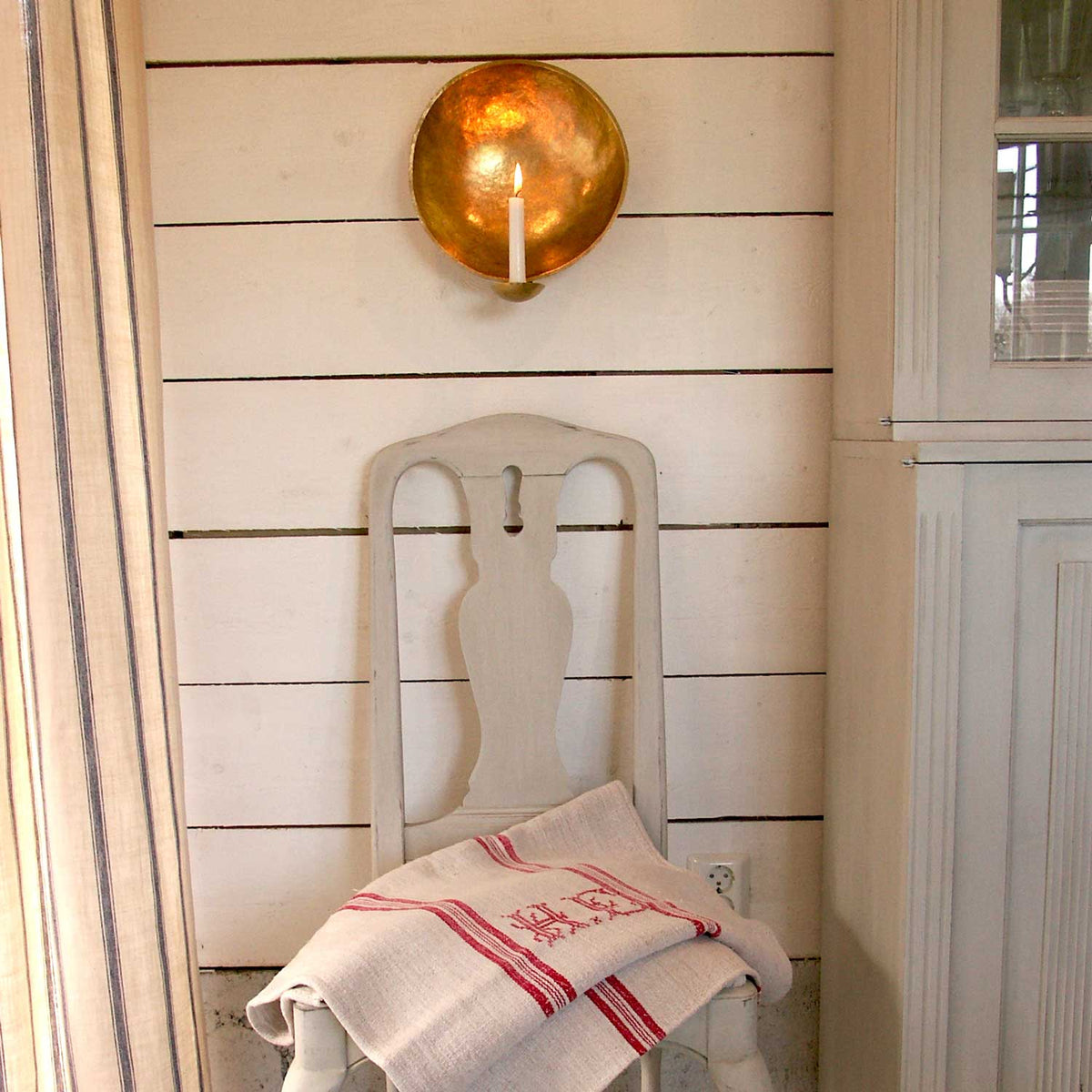 Swedish Royal Brass Wall Sconce 11" Eleish Van Breems Home