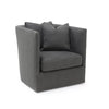 Tatum Swivel Club Chair in Velvety Flax