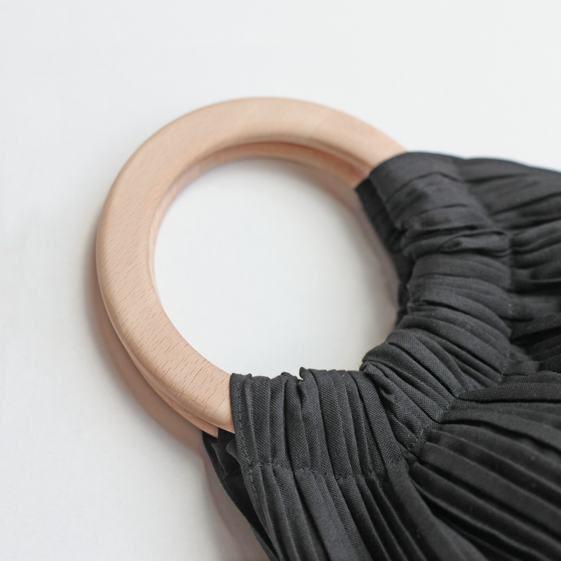 Black Wool Tote Bag