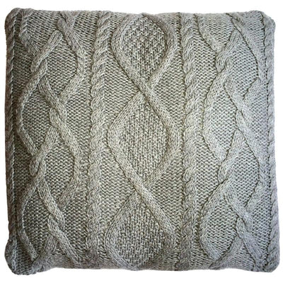 Chalet Cable Pillow Heather Grey Eleish Van Breems Home