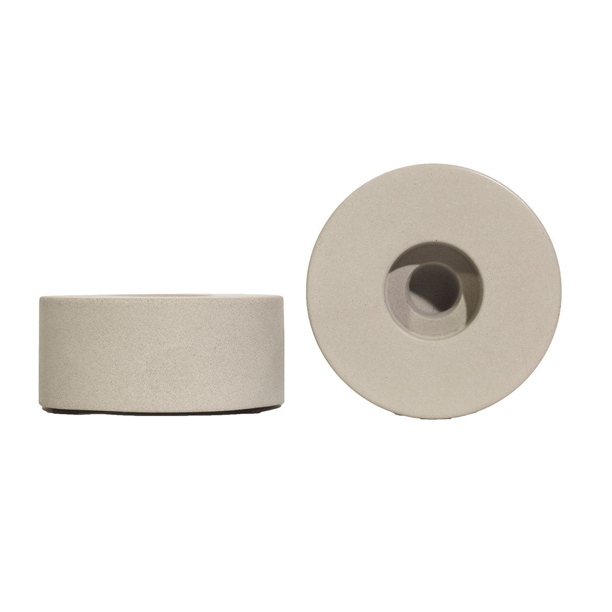 Concrete Round Candle Holder Nature Grey Eleish Van Breems Home