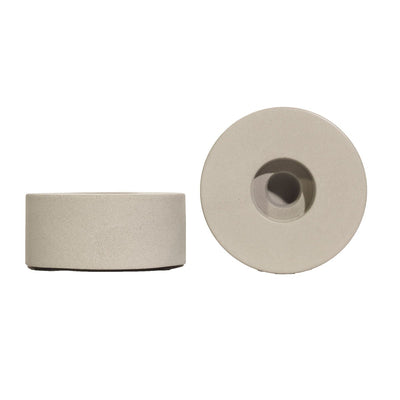 Concrete Round Candle Holder Nature Grey Eleish Van Breems Home