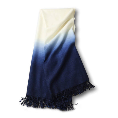 Dip-Dyed Alpaca Throw Indigo Eleish Van Breems Home