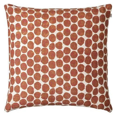Dot Ari Orange Linen Pillow