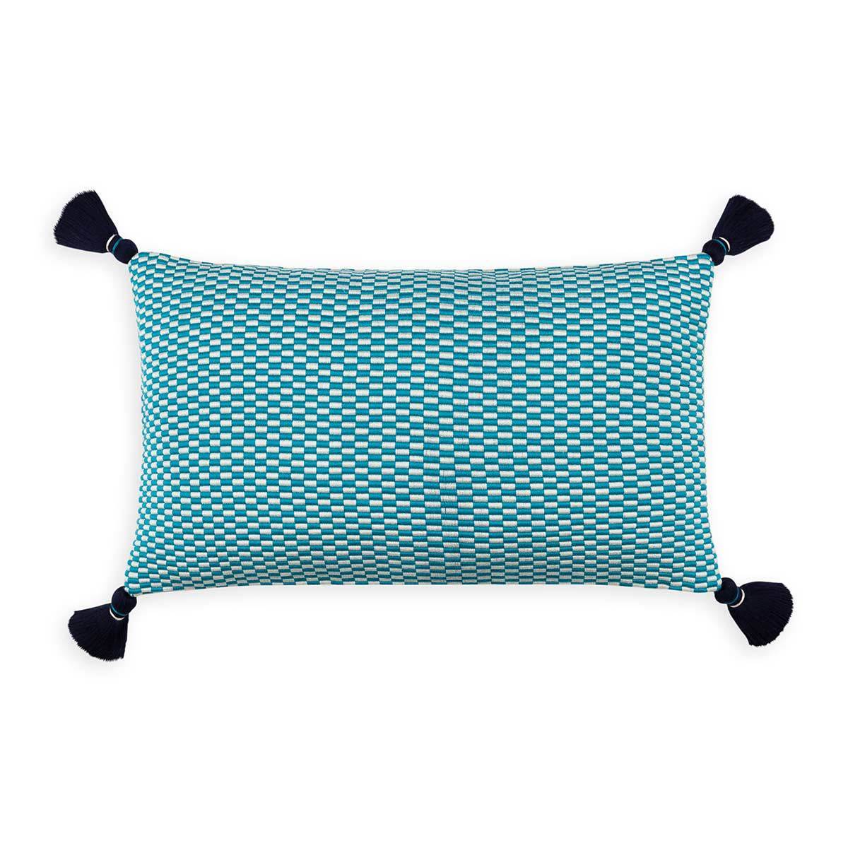 Ella Rectangle Pillow Peacock/Natural Eleish Van Breems Home