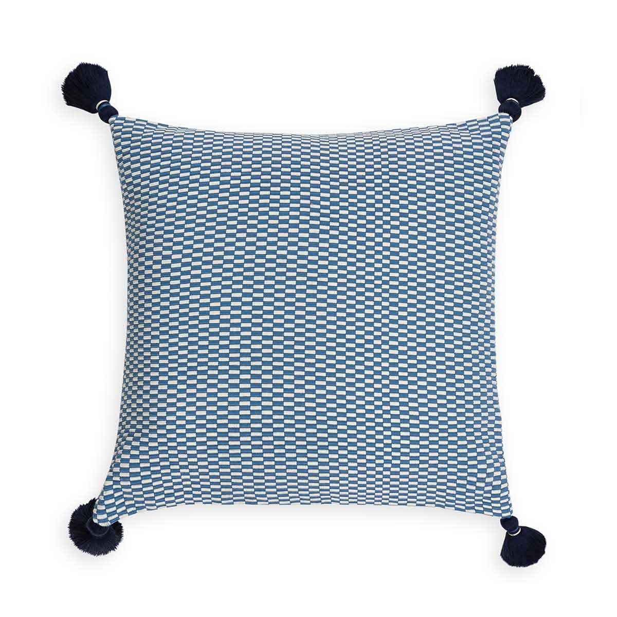 Ella Square Pillow Periwinkle/Natural Eleish Van Breems Home