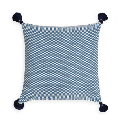 Ella Square Pillow Periwinkle/Natural Eleish Van Breems Home