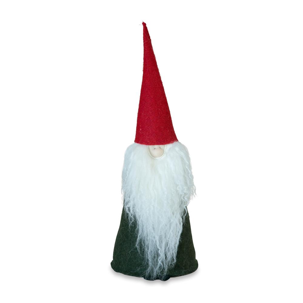 Felt Tomte Red Cap, Dark Grey Body, White Beard Large Eleish Van Breems Home
