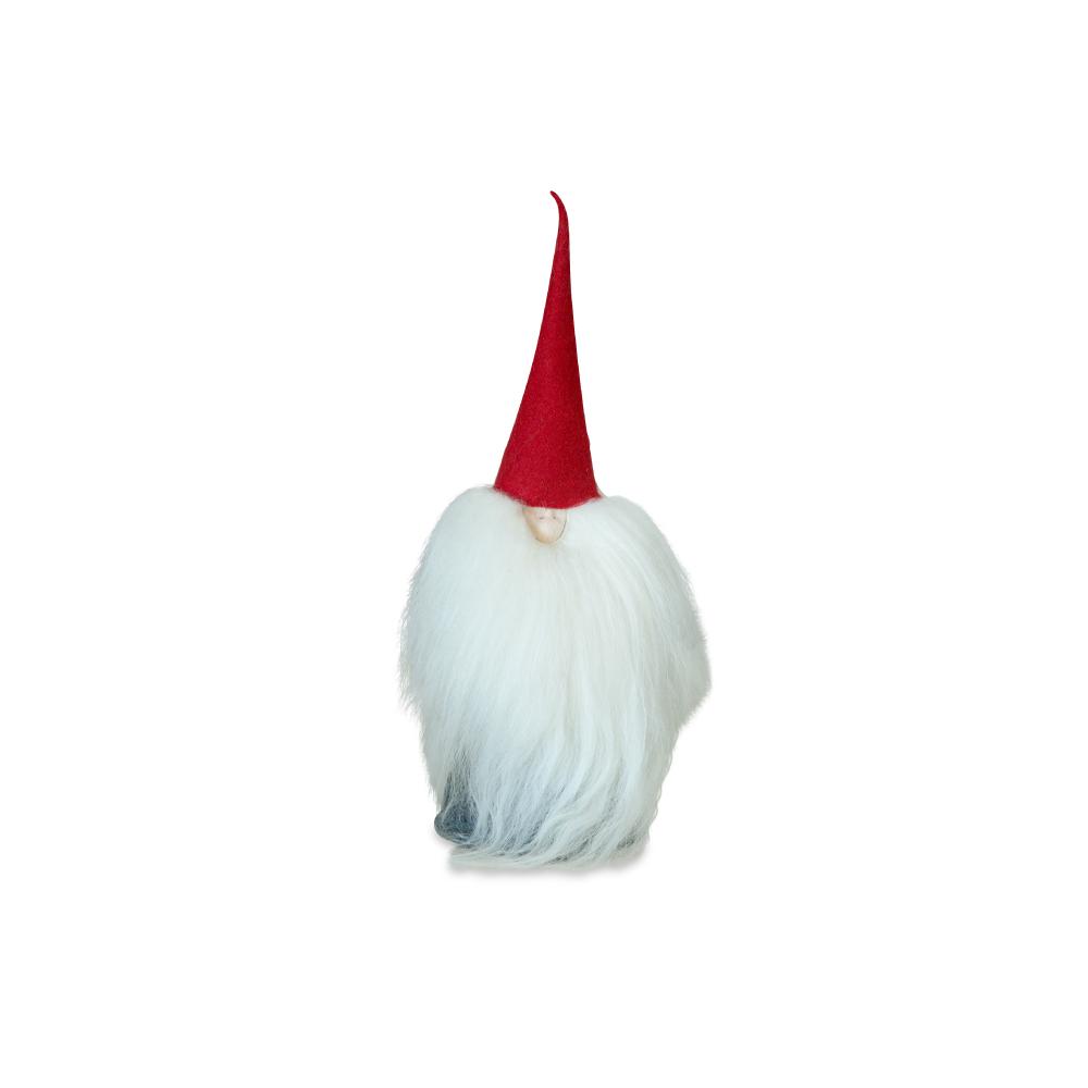 Felt Tomte Red Cap, Dark Grey Body, White Beard Small Eleish Van Breems Home