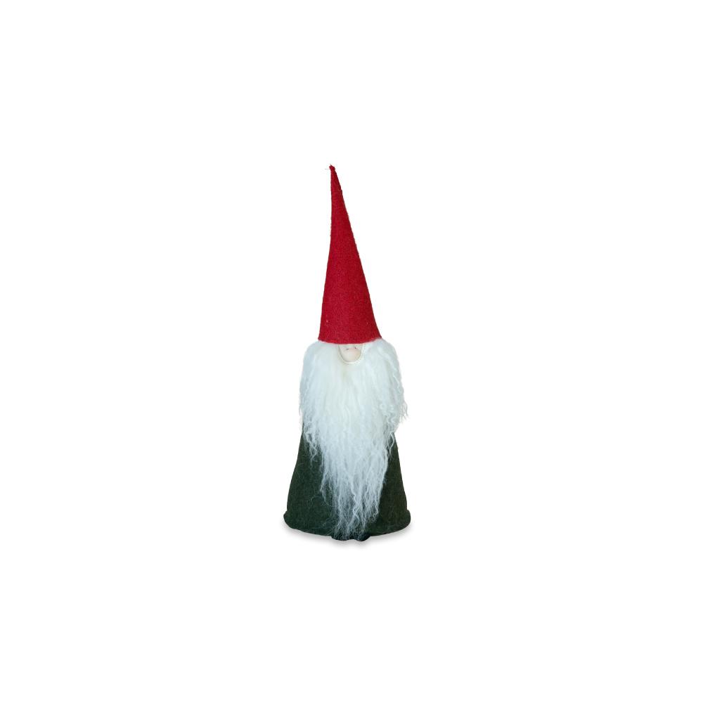 Felt Tomte Red Cap, Dark Grey Body, White Beard X Small Eleish Van Breems Home
