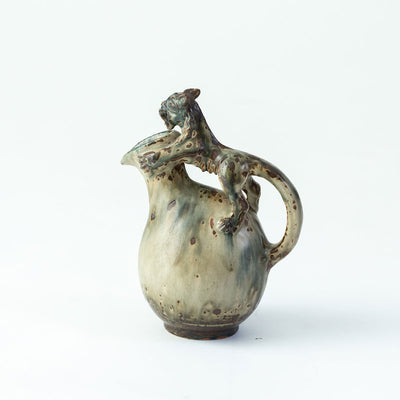 Glazed Jug with Lion Handle Eleish Van Breems Home