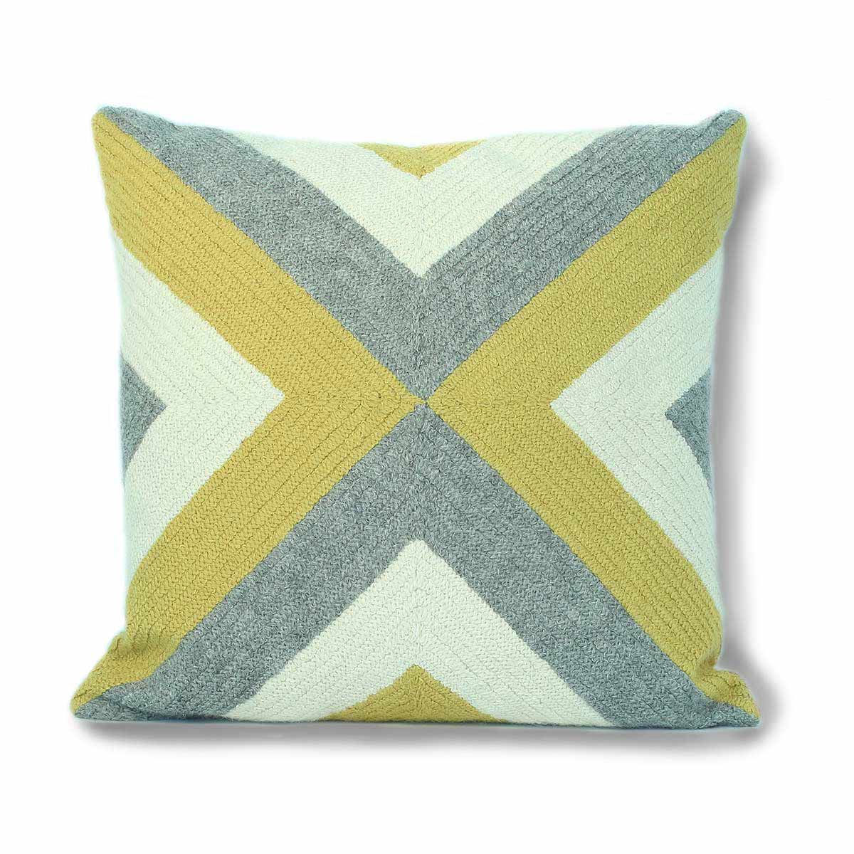 Grinda Square Pillow Citrus/Grey Eleish Van Breems Home