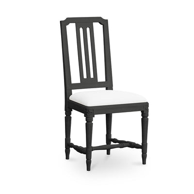 Gullers Gustavian Side Chair Rococo Black Eleish Van Breems Home
