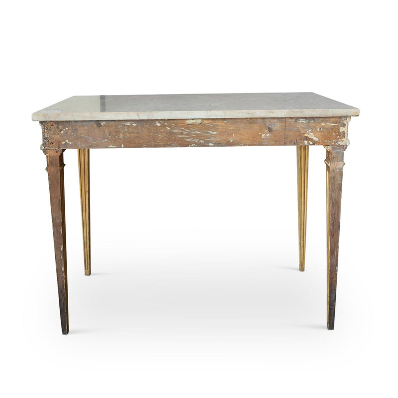 Swedish Gustavian Console Table with Glass Panels