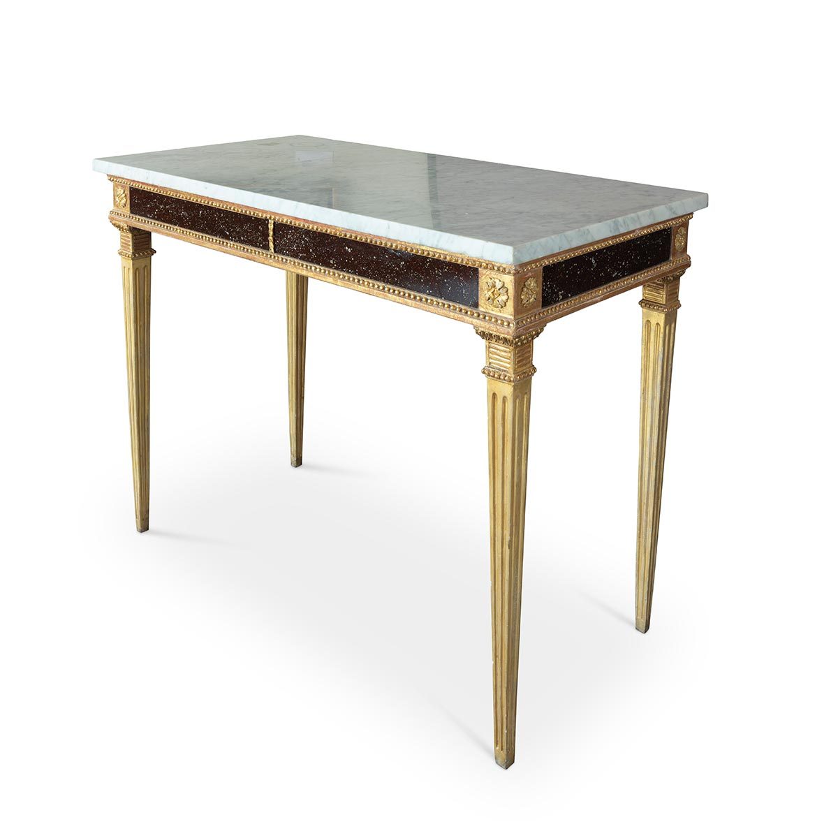 Gustavian Console Table with Glass Panels Eleish Van Breems Home