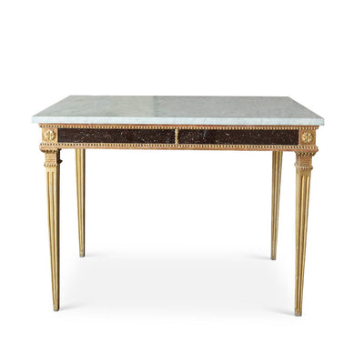 Gustavian Console Table with Glass Panels Eleish Van Breems Home