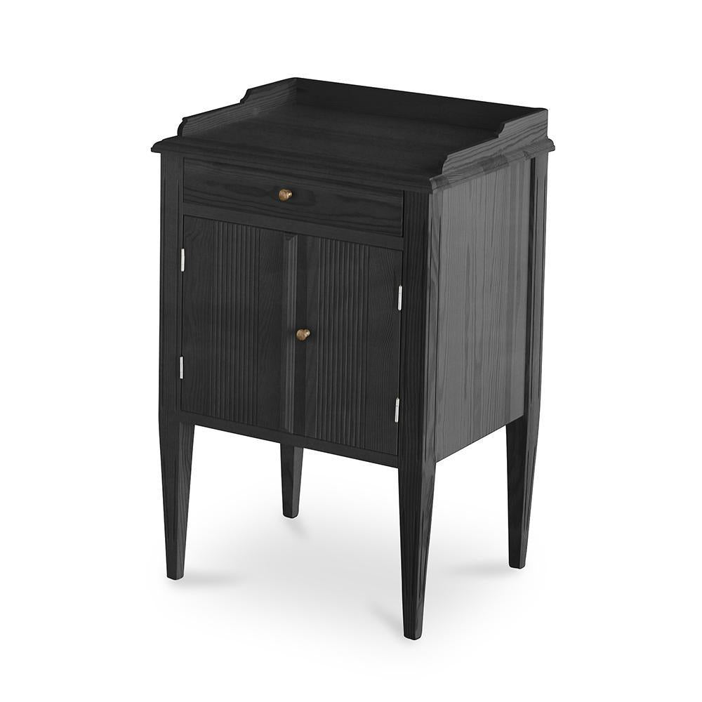 Haga Gustavian Night Table Rococo Black Eleish Van Breems Home