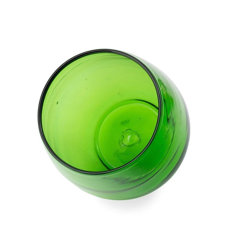 Heavy Weight Italian Blown, Green Glass Vase/ Bowl