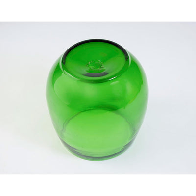 Heavy Weight Italian Blown, Green Glass Vase/ Bowl Eleish Van Breems Home