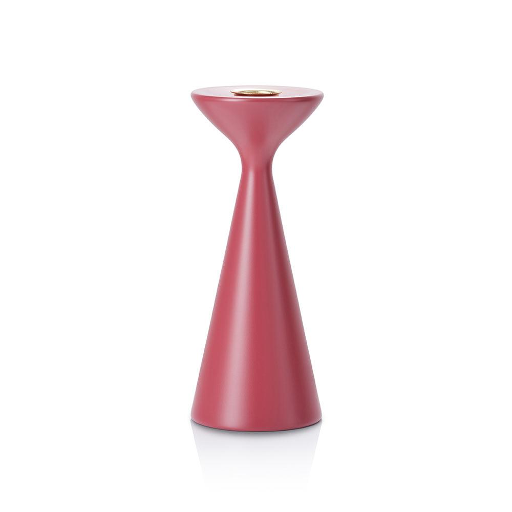 Inga Candlestick Medium Burgundy Pink Eleish Van Breems Home
