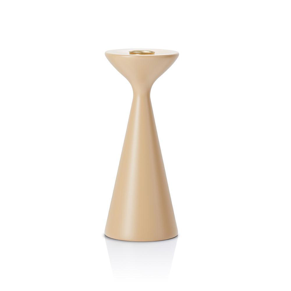 Inga Candlestick Medium Cappuccino Brown Eleish Van Breems Home